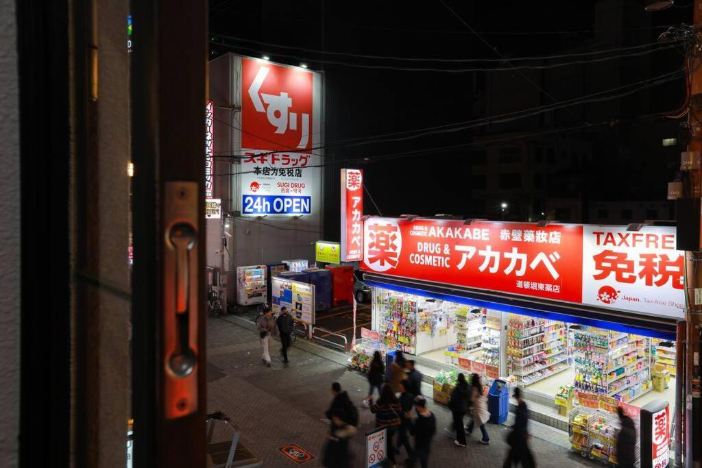 道頓堀民泊31＆Mini浮世絵美術館、道頓堀心斎橋真ん中、家族旅行、Family Trip Osaka Apartment Екстериор снимка